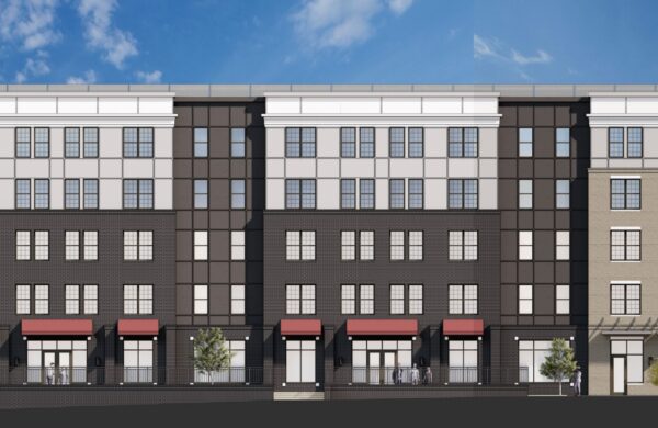 Architectural rendering of Heyday Blacksburg from Main Street