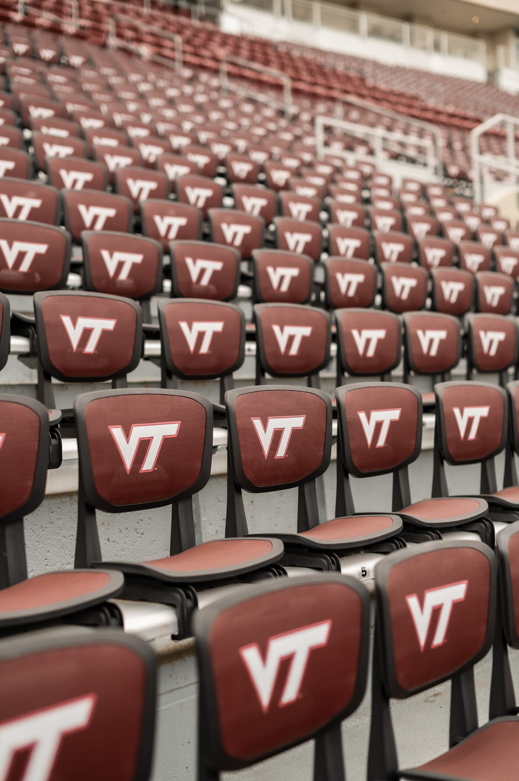 Lane Stadium seats with Virginia Tech logo scaled
