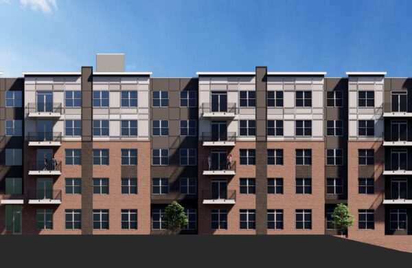 Park side rendering of Heyday Blacksburg