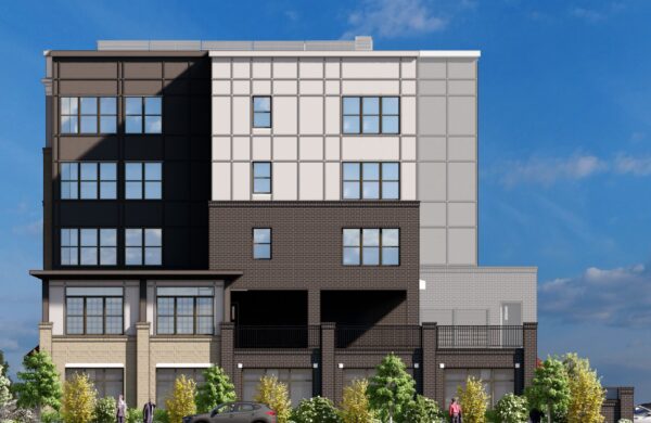 Rendering of Heyday Blacksburg apartment building on Church Street