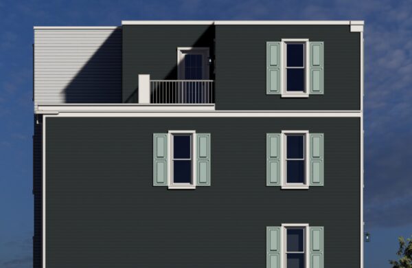 Rendering of townhome with balcony at Heyday Blacksburg